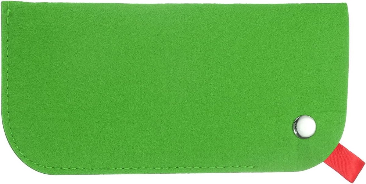 2 stuks brillenkokers, zacht, draagbaar, groen, viltmateriaal, hoogwaardige brillenkokers voor brillen, zonnebrillen en andere brillen