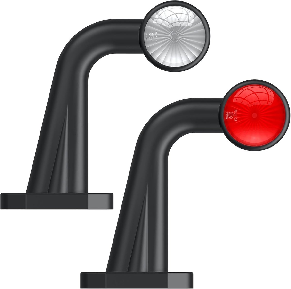 Zijverlichting, E-mark, 10-30 V, zijmarkeringsverlichting, IP65 waterdicht, dubbelzijdig, voor aanhangwagen/camper/vrachtwagen