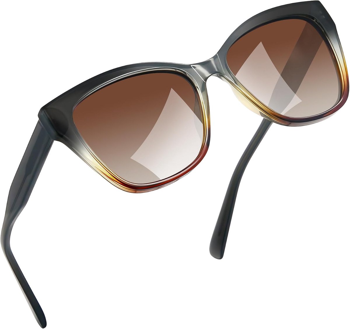 Cateye Acetaat Gepolariseerde Zonnebril Trendy Cat Eye Shades voor Vrouwen Dames Zonnebril UV400 Bescherming TR90 Schaduwrijke Stralen Zonnebrillen