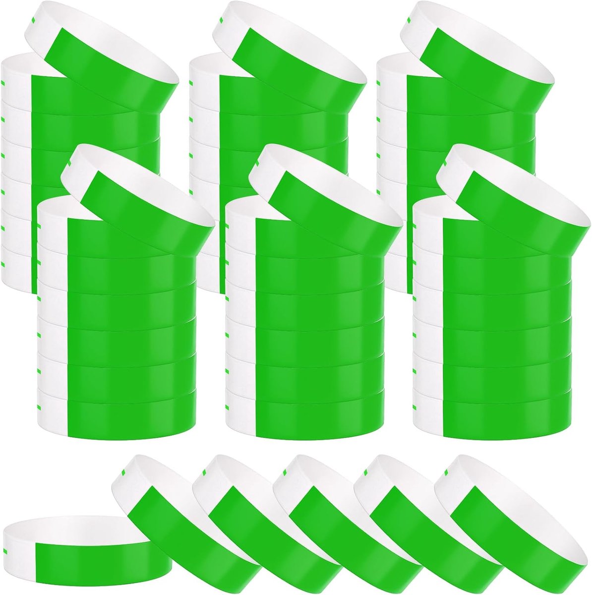400 stuks toegangsbanden, partyarmbanden, toegangsbanden voor evenementen, armband, kinderen, telefoonnummer voor feestjes (groen)