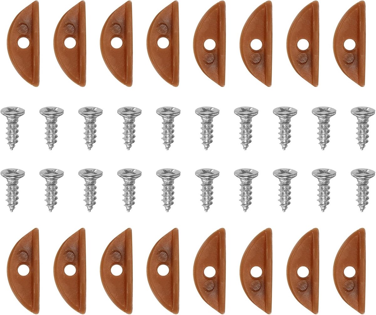 50 stuks clips voor hardware fotolijsten met 50 stuks schroefset met draaiknoppen, cliphouder, draaiknoppen voor het ophangen van foto's, tekeningen, bruin