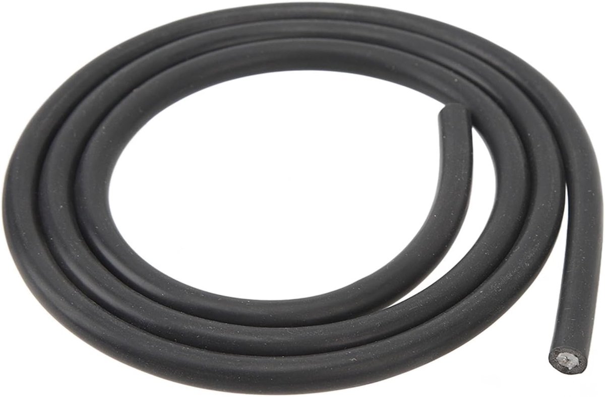 7mm koperen kern ontstekingsdraad, ontstekingskabel 1m lengte pvc omhulde geïsoleerde koperen kern ontstekingskabel voor auto motorfietsmotor zwart