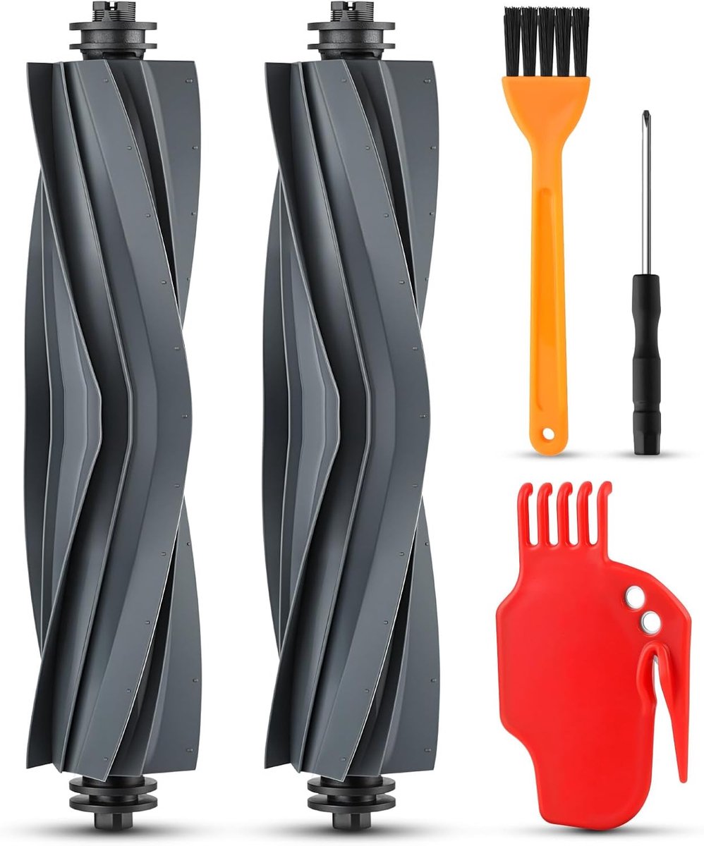 5-delige veegmachine-accessoireset voor MI rolborstel 2-delig + reinigingsborstel + schroevendraaier + rode snijder
