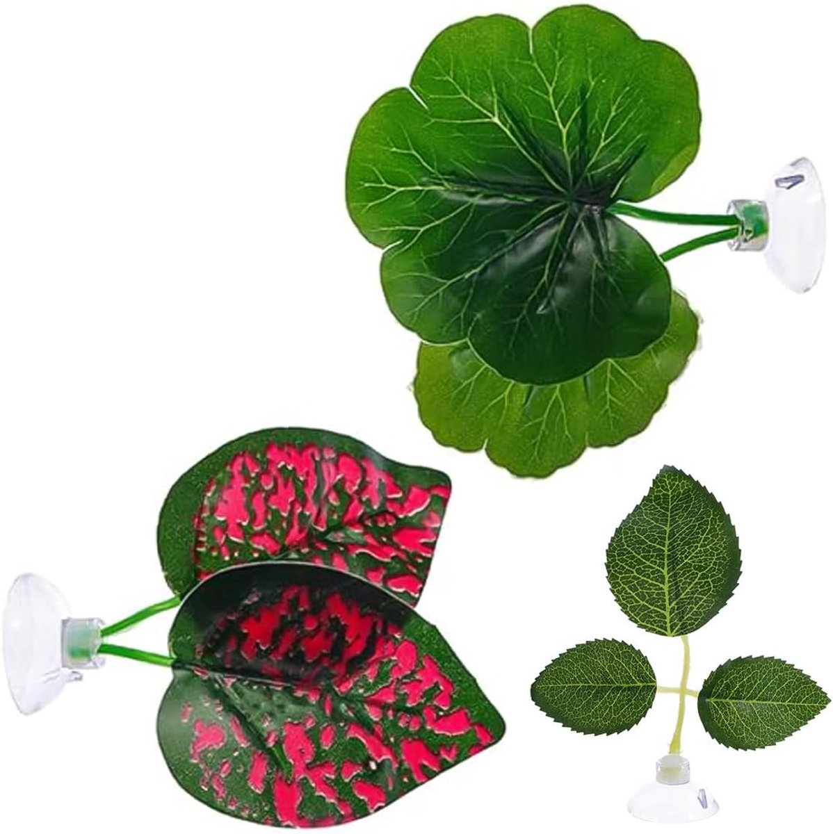 3PCS Aquariumplanten Betta Bed Leaf Hangmat Aquariumplanten Lichtgewicht Rustplek Voor Betta Vissen Paaiende Bladsimulatie Bladeren