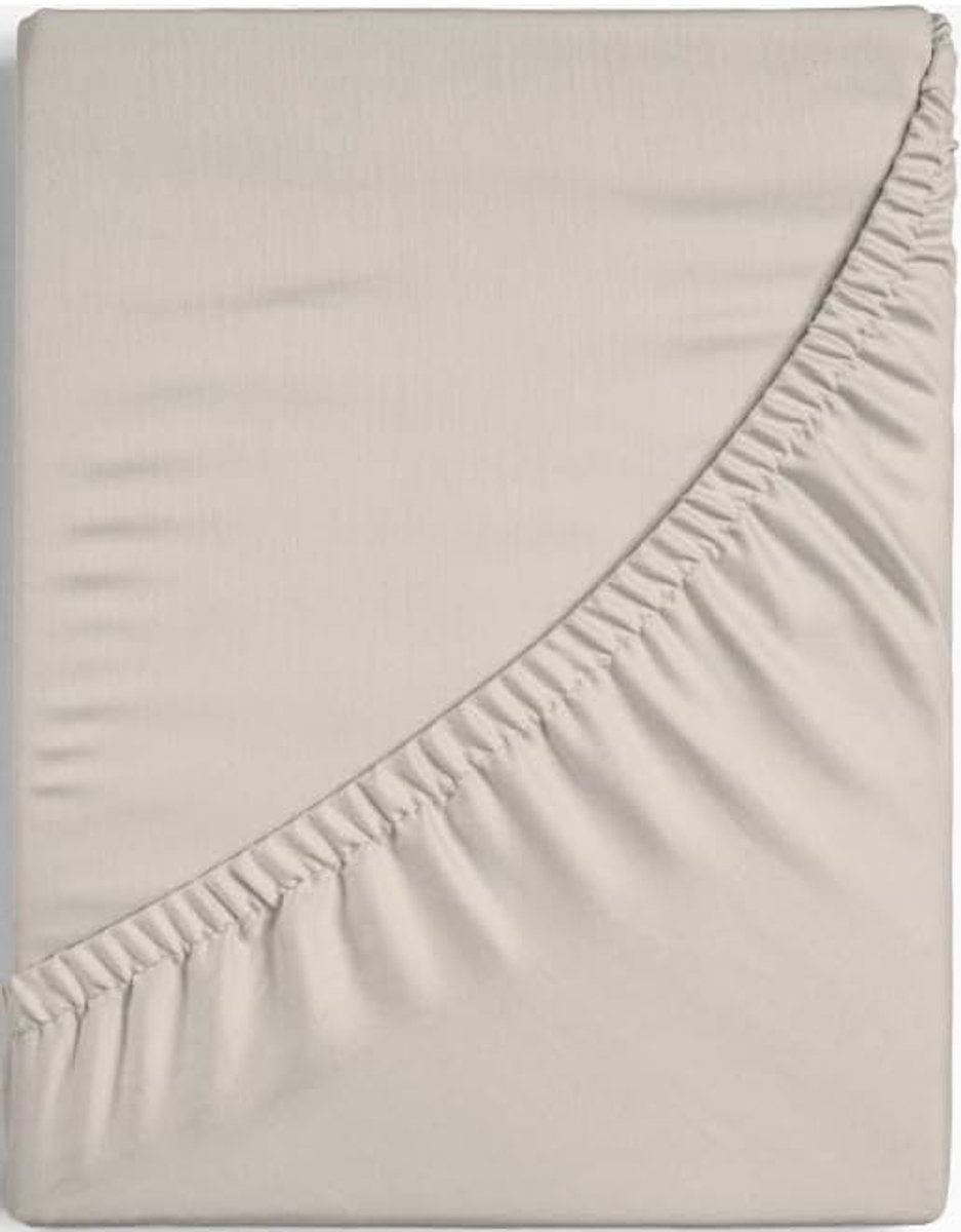 fitted sheet, Premium Jersey Elastane-Organic Cotton, suitable for Allergy sufferers, Shrink and fade resistant (Zand, 180cm x 220cm x 35cm)