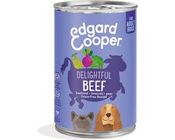 Edgard & Cooper Natvoer in Blik voor Volwassen Honden met Rund 800g