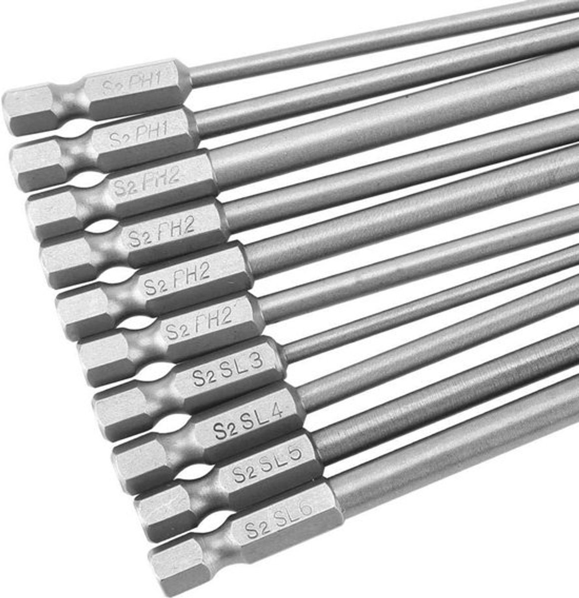 Dailygoody - 10-Pak Screwdriver Bits, 100mm Lang