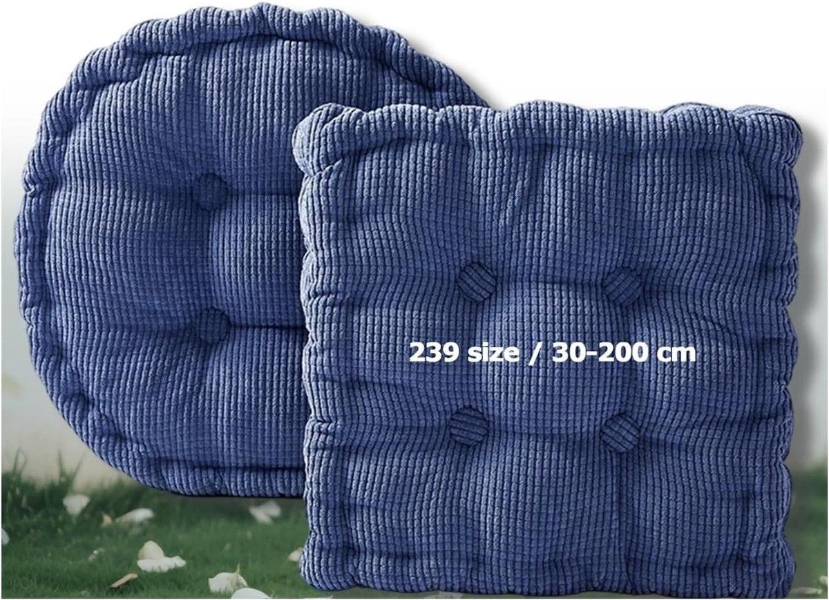 Zitkussen Bank - Tuinkussen - Buiten Zitten - Verdikt Comfort - 60x180 cm - Blauw