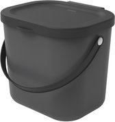 Rotho Albula afvalscheiders - GFT afvalbak - 6L - zwart