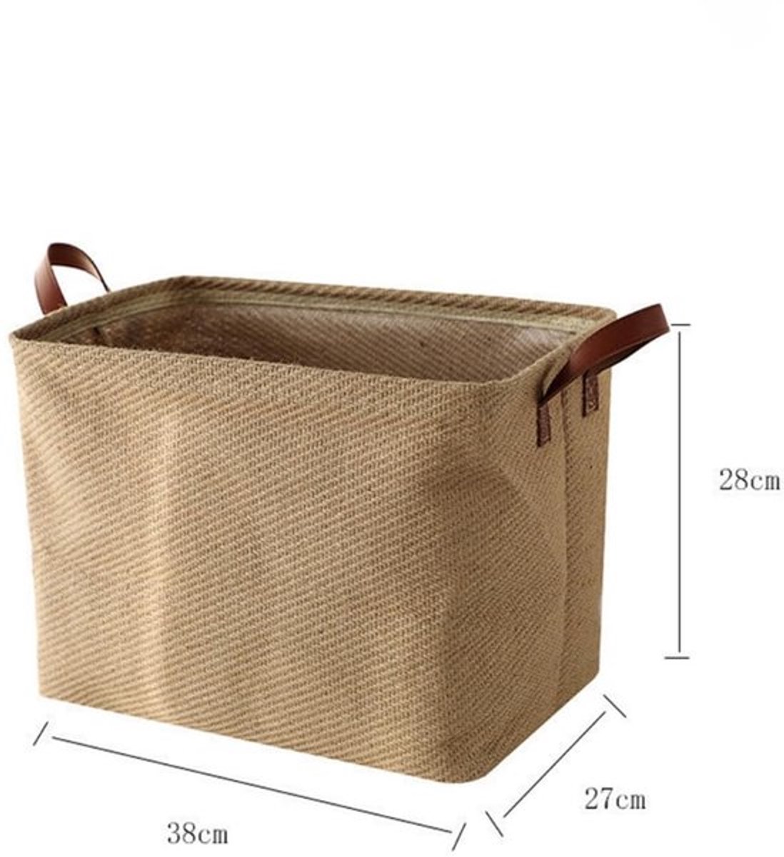 Vouwbare opslagmand Zeynomax - 38x27x28 cm - met handvatten