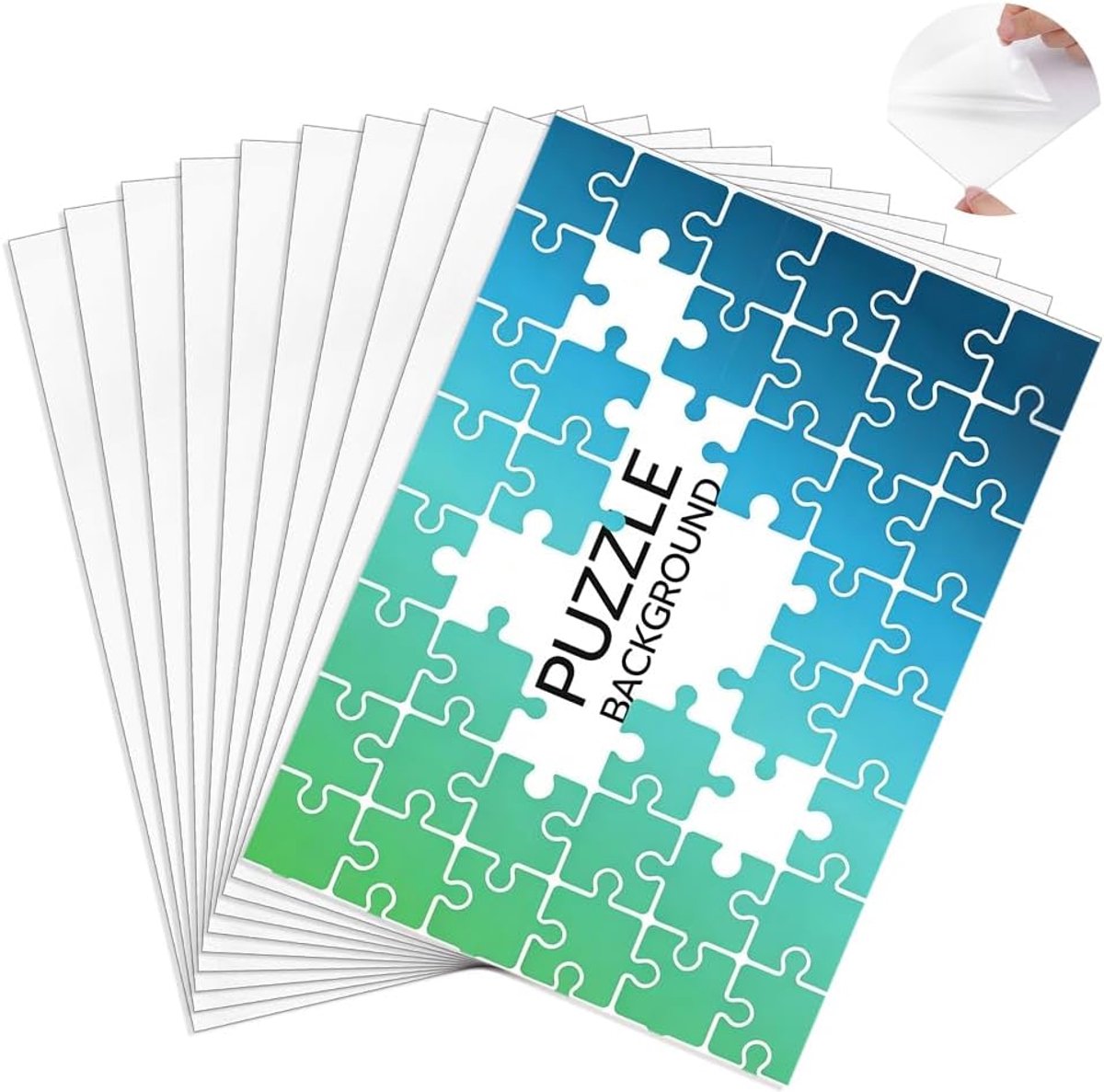 Puzzel lijm vellen - Plak vellen - Puzzels bewaren - Zelfklevend en transparant - 20 stuks - Helder