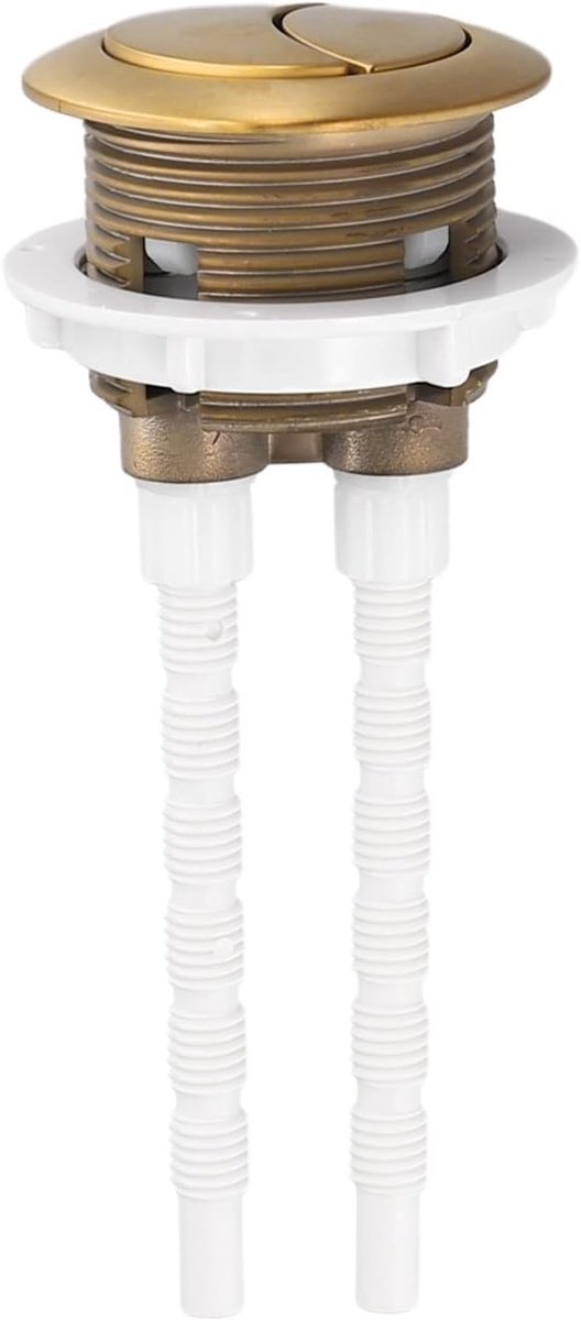 Toilet Spoelknop - Reservoir Knop - Badkamer Upgrade - Geborsteld Gouden Afwerking - 38 mm - Goud