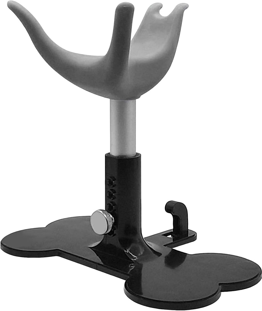 Hondenverzorgingsstoel - Badstandaard Puppy - Huisdier Verzorgen - In Hoogte Verstelbaar - 21.5 cm Basis - Zwart