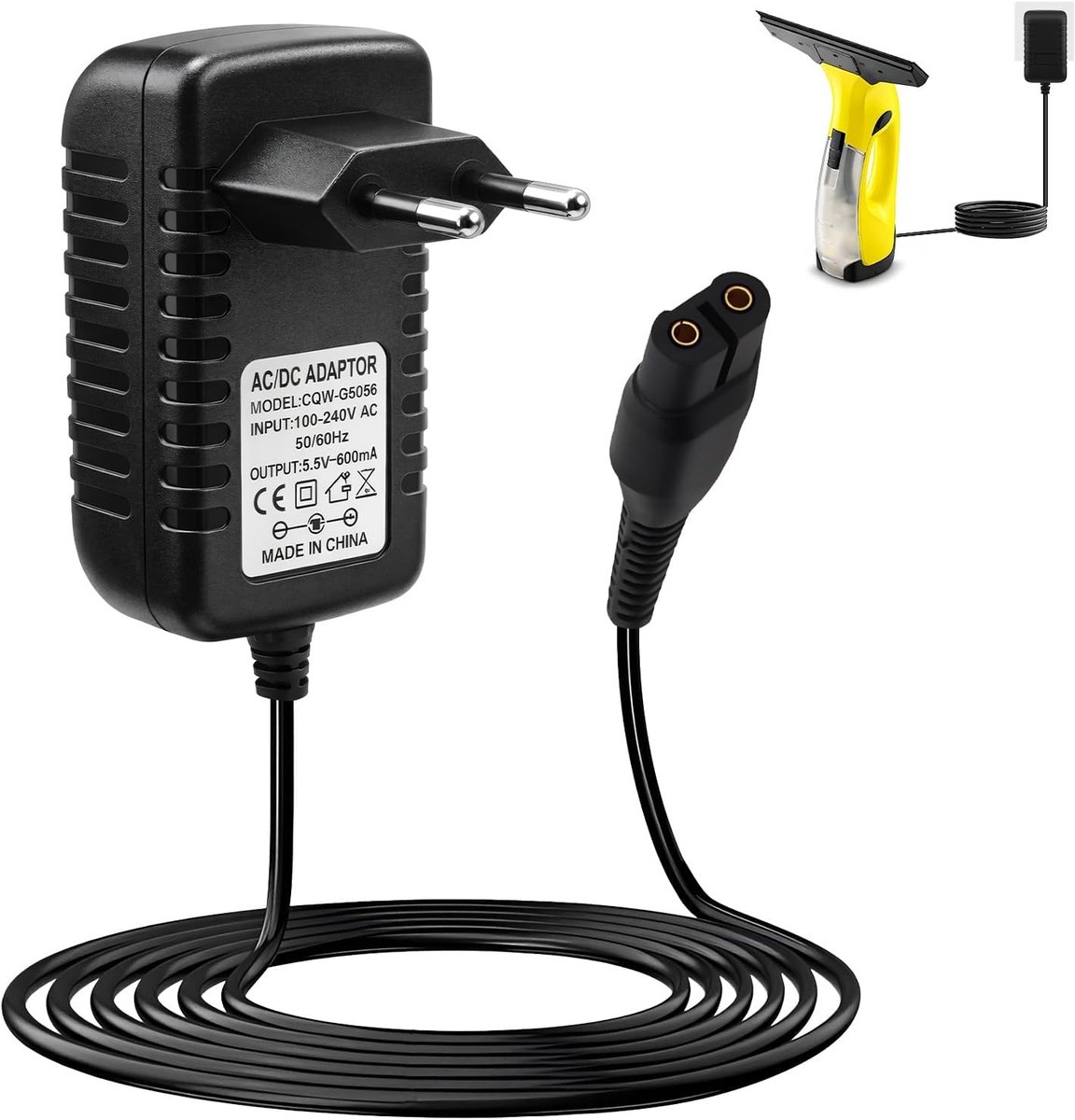 Oplader voor Raamwisser - Duurzaam Materiaal - Oververhitting Bescherming - Voor WV1, WV2, WV5 Premium
