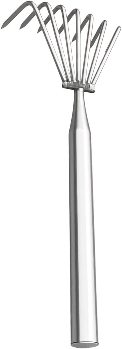 Robuuste Tuinhark - Bodemverluchter - Tuinonderhoud - Ergonomische Lange Handgreep - 7 Klauwen - Metaal