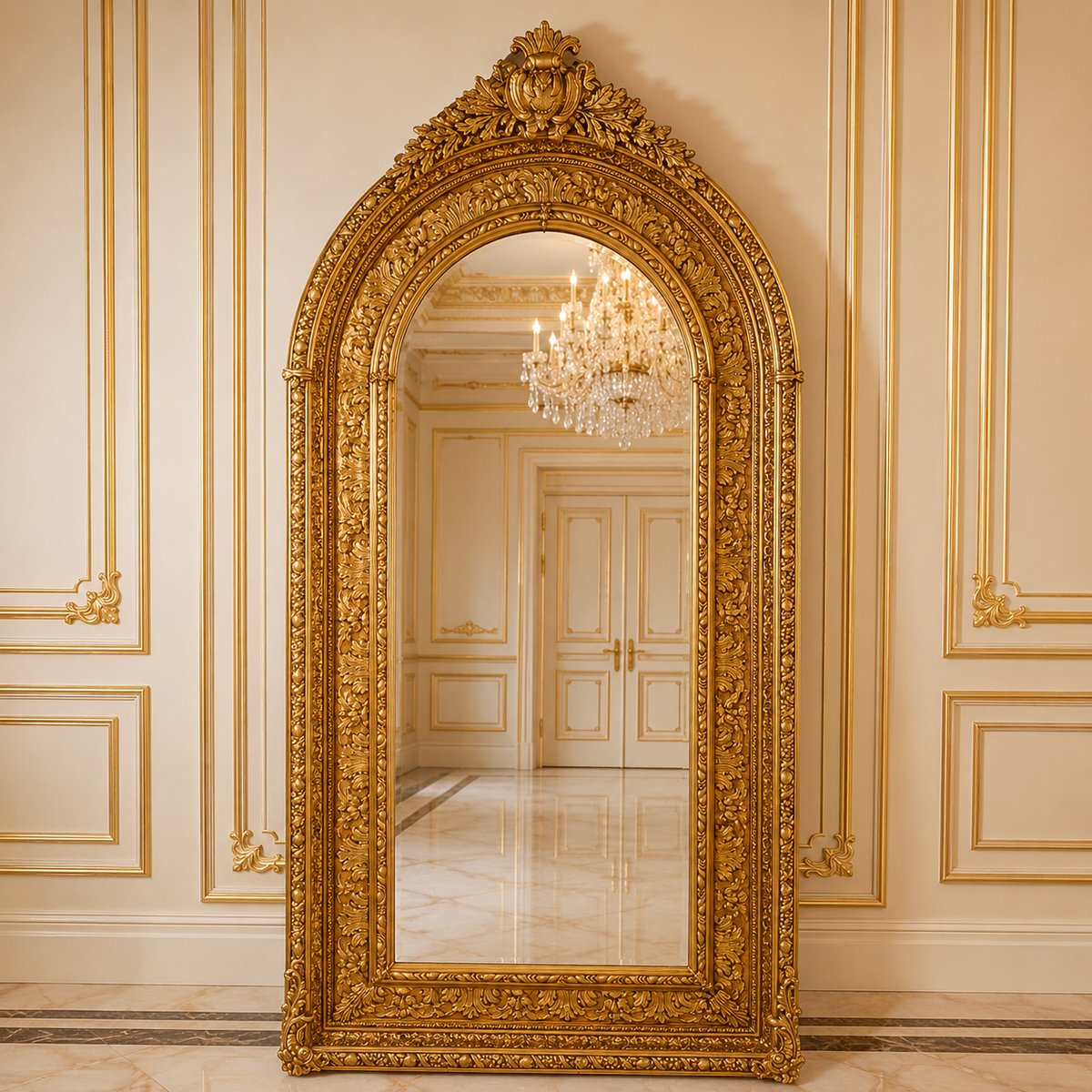 Barok Spiegel Victoria Goud