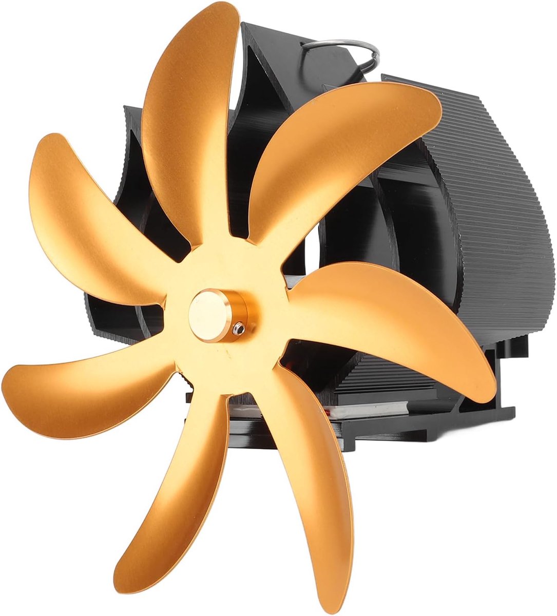 Houtkachel Ventilator - Warmtepomp Ventilator Eco - Warmte Verdelen - 7 Bladen Aluminium - 21D x 20W x 16H cm
