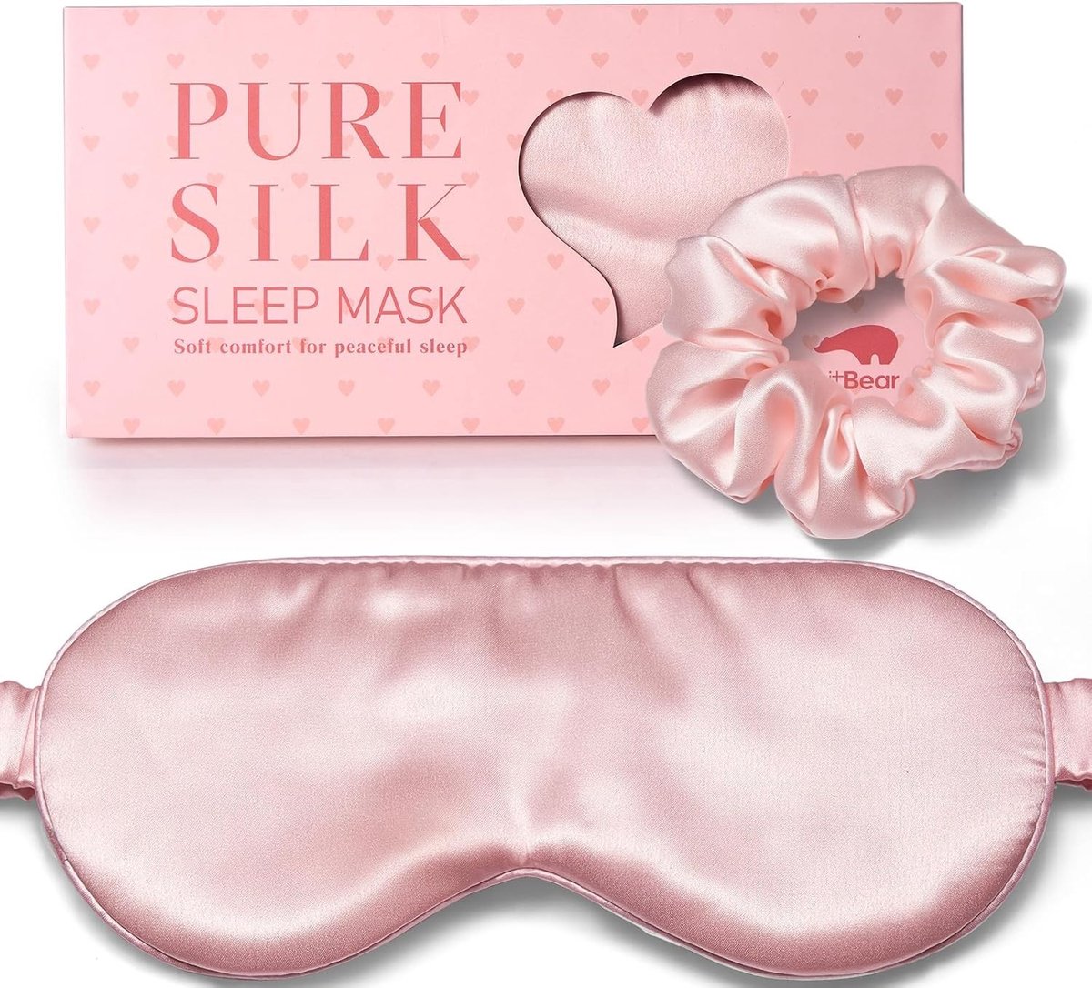 Zijden Slaapmasker - 100% Pure Moerbeizijde - Volledig Lichtblokkerend - Inclusief Zijden Haarelastiek - Voor Dames en Heren