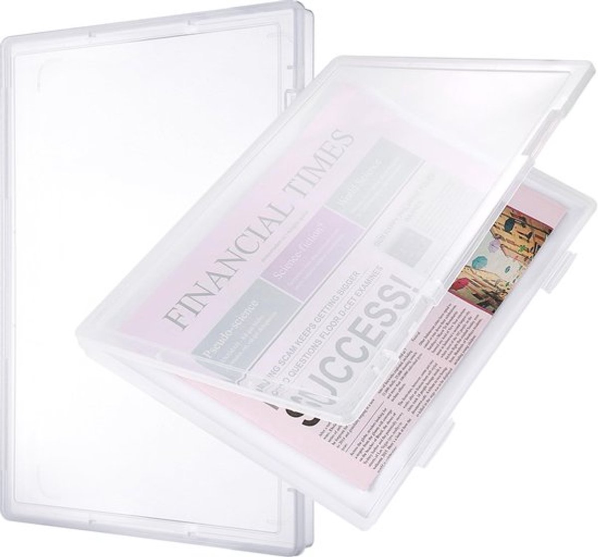 MTTProducts - Document Box - A4 Opbergdozen - Transparant - Plastic - Handig voor