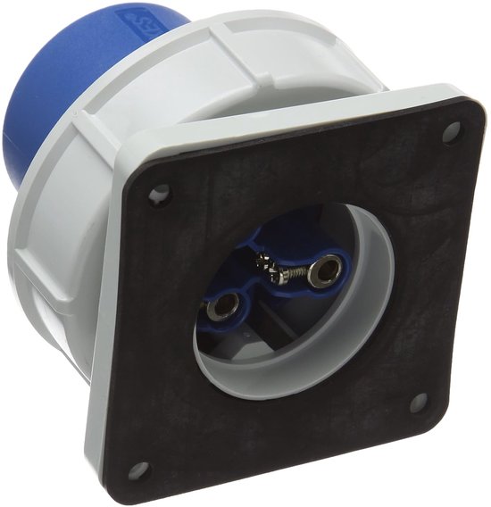 Stekker - Anbaugerätestecker - Elektrische Aansluitingen - Schroefklem Technologie - 9 x 9 x 9 cm - Grijs