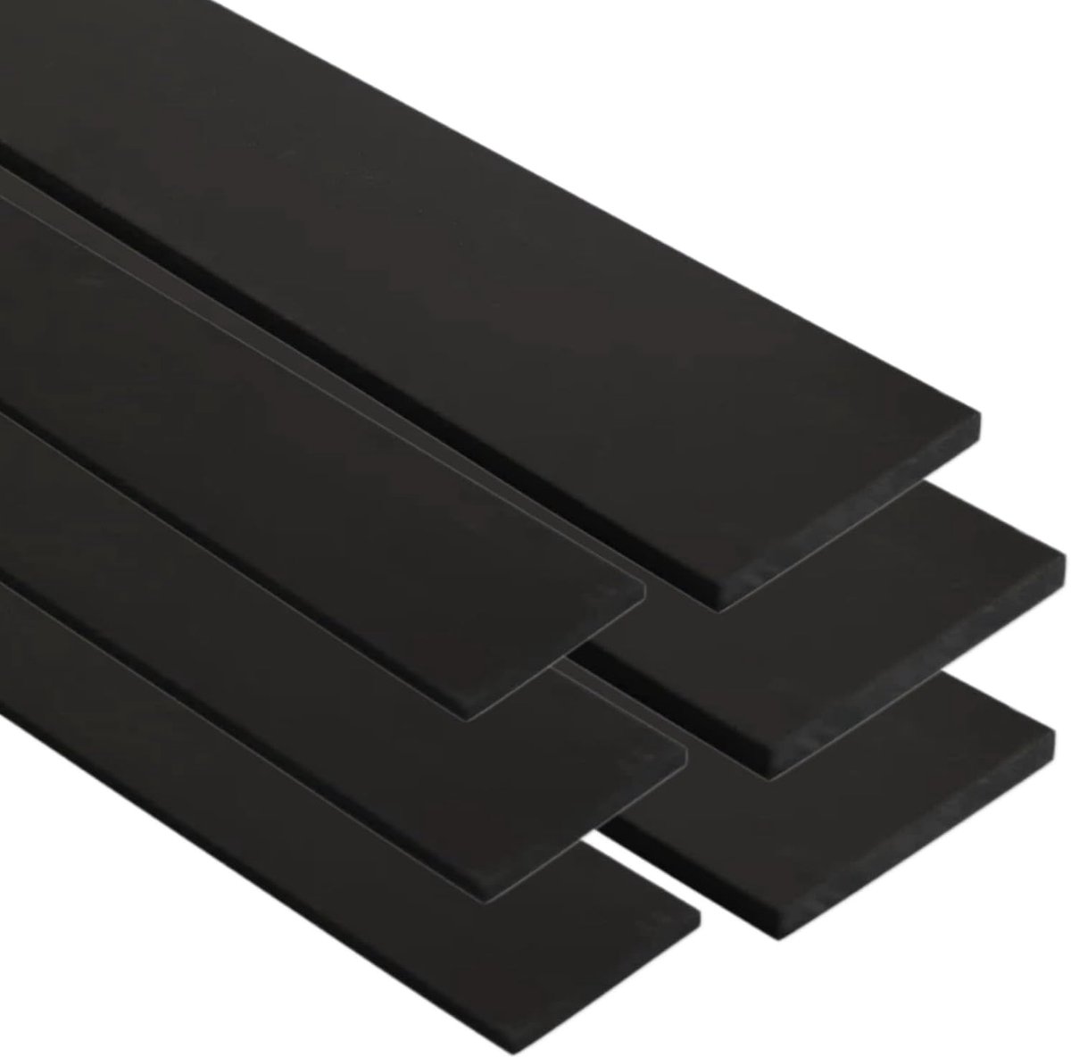ABS Platte Staaf - Kunststof Strip - Structurele Ondersteuning - Gladde Afwerking - 500 mm x 20 mm - Zwart