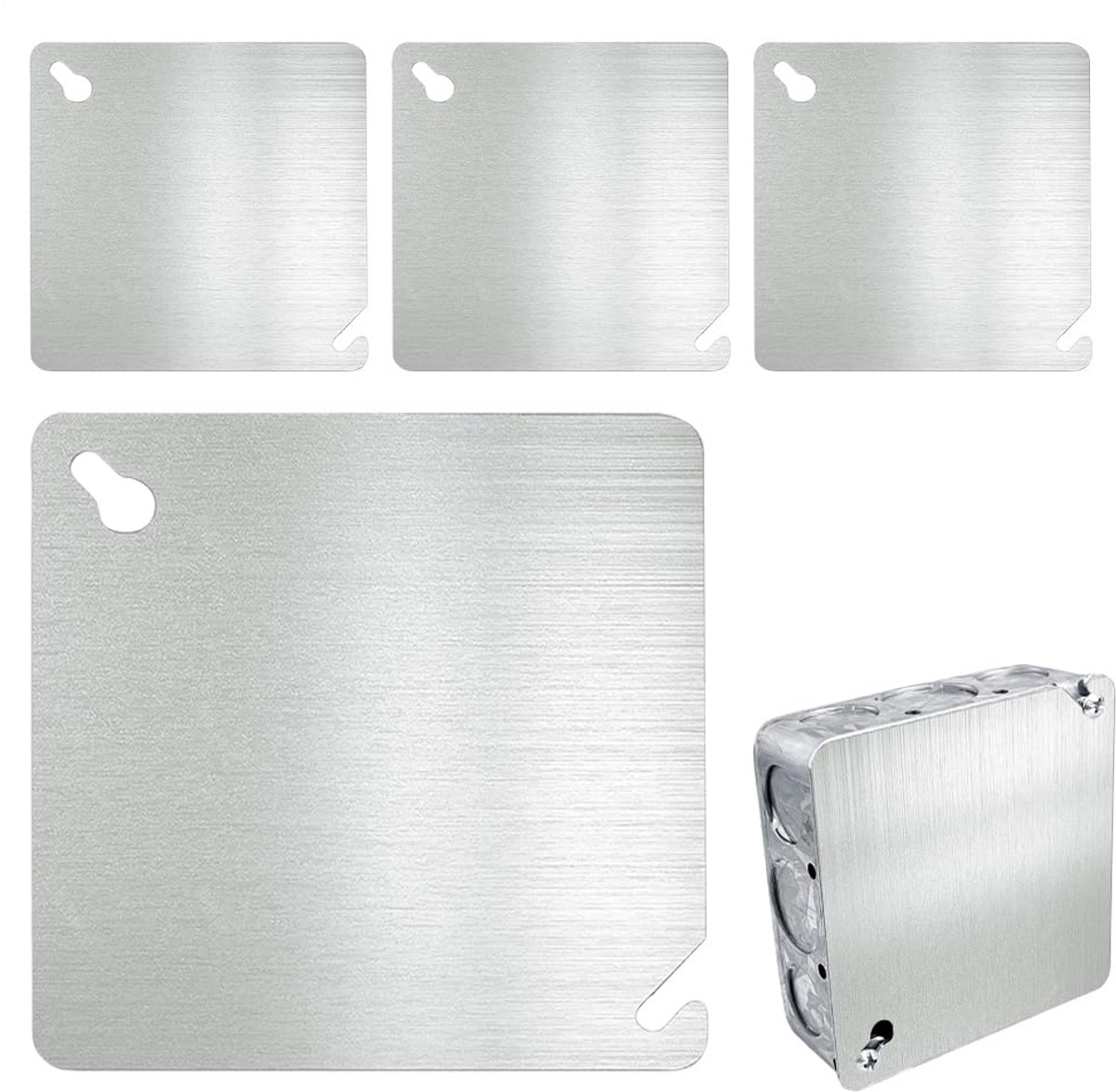 Afdekplaat Elektriciteitskast - Junction Box Cover - Veilige Afsluiting - Vlamvertragend Staal - 10 cm - Standaard