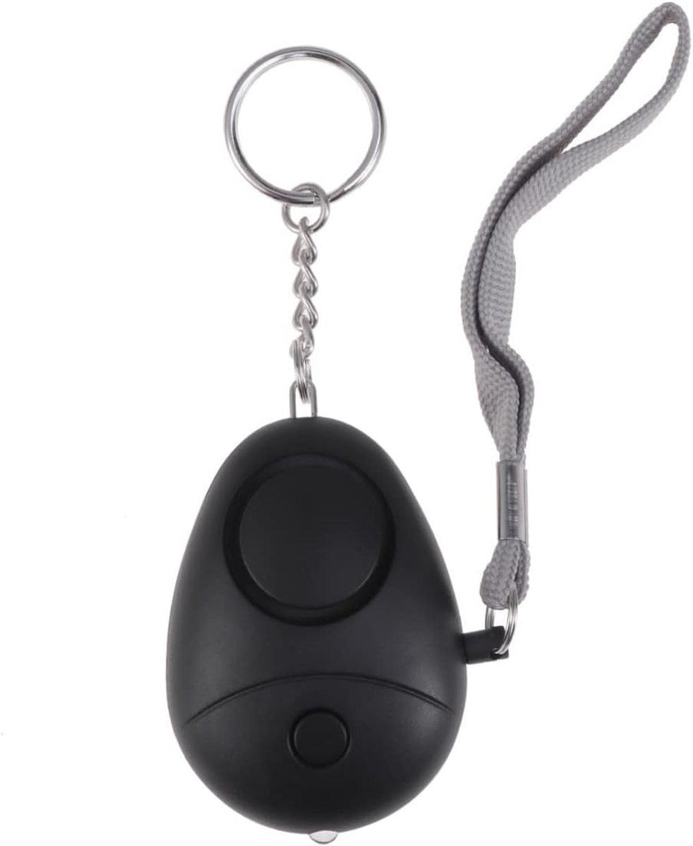 Persoonlijk Alarm - Noodalarm Sleutelhanger - Veiligheid Vergroten - Met LED Lampje - 5 cm - Zwart
