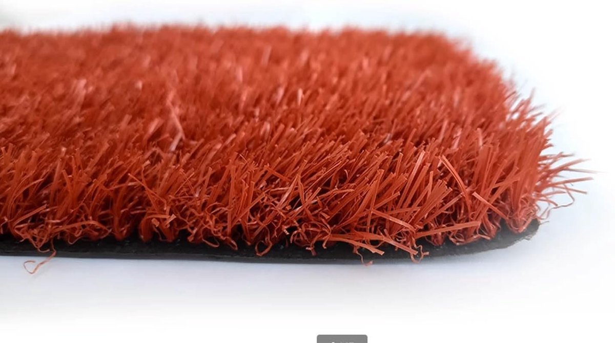 Kunstgras Gazonmat - Buiten Tapijt - Landschap Decoratie - Antislip Achterkant - 47 x 158 inch - Rood