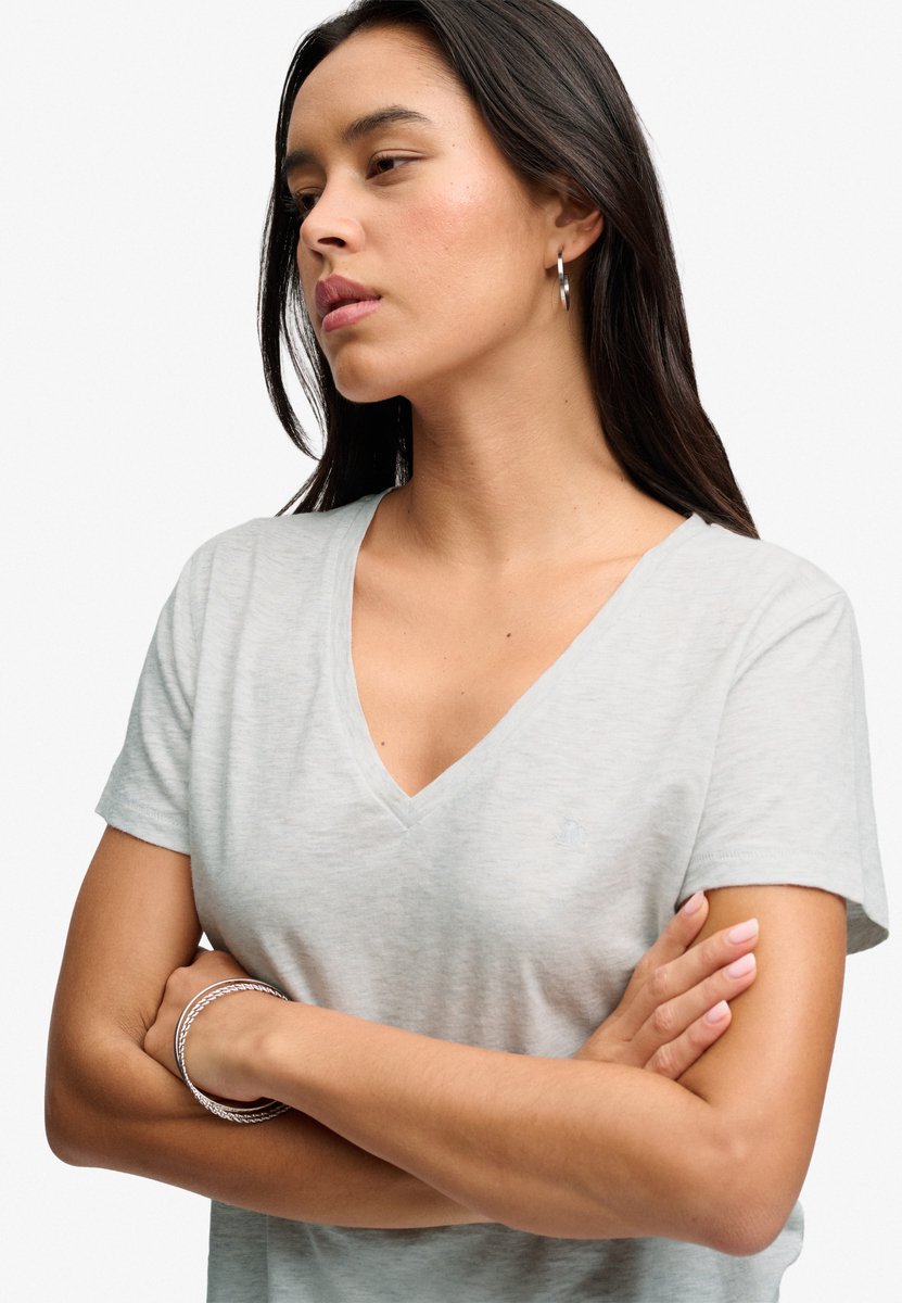 Superdry Studios Slub T-shirt met Borduursel Dames T-shirts Multicolor
