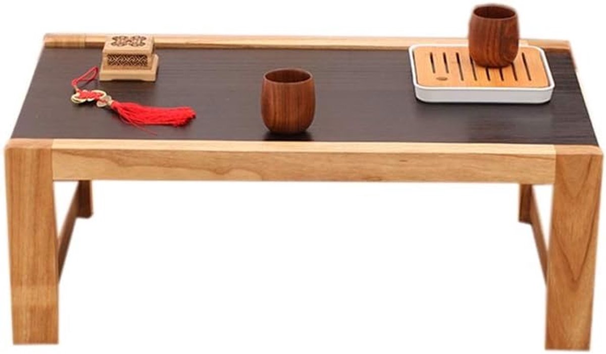 Bedtafel Hout - Leestafel Bureau - Lezen en Ontbijten - Traditioneel Proces - 60x40x30 cm - Houtkleur
