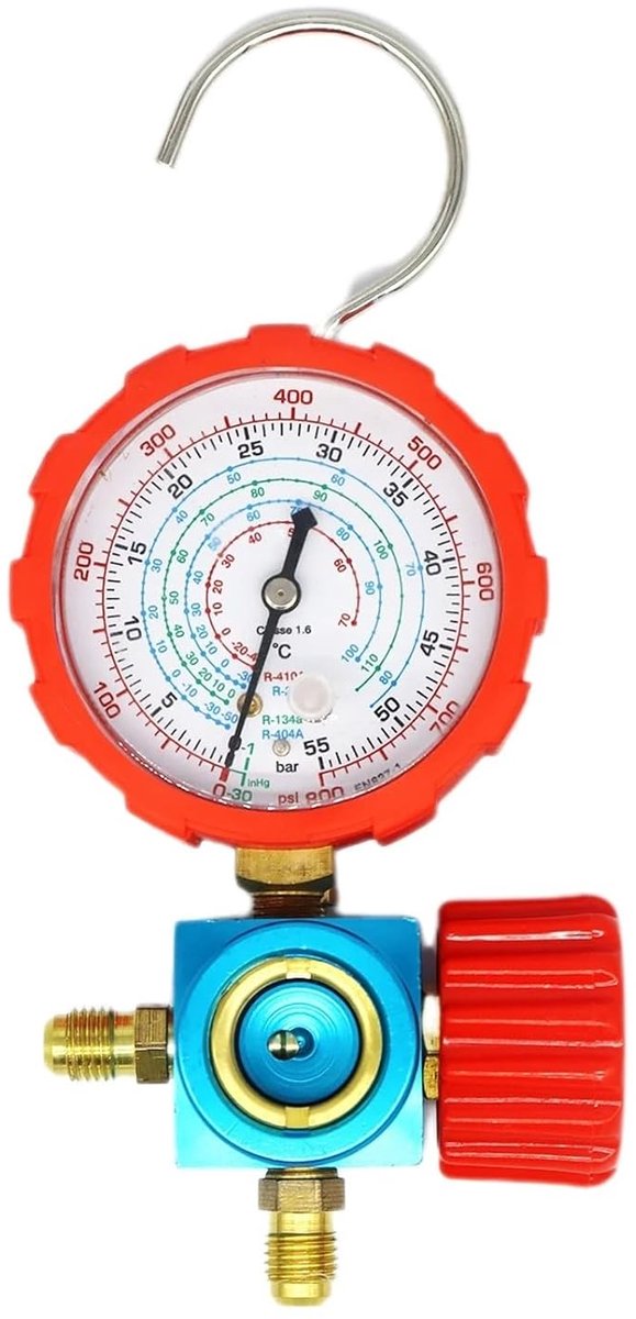 Manometerset - Spruitstukmeter - Airco Onderhoud - Universeel Koelmiddel - G1/4 Inch - Rood