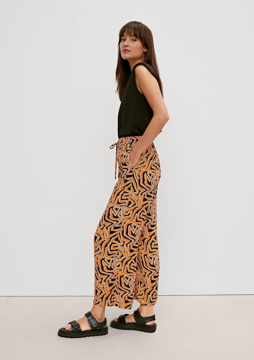comma - female - Regular: Wide leg-Viskosehose