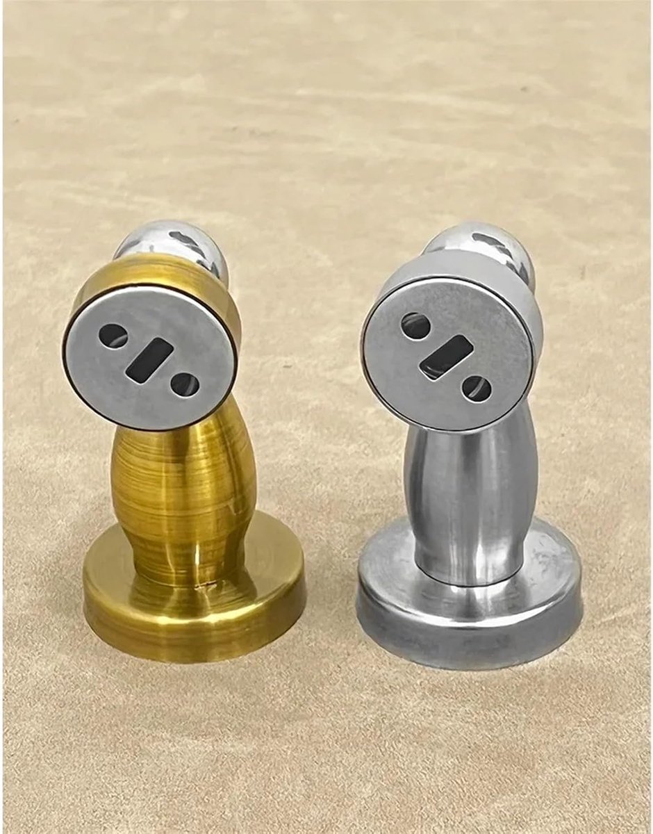 Deurstopper - Magnetische stopper - Deuren Open Houden - Roestvrij Staal - 1 Stuks - Goud
