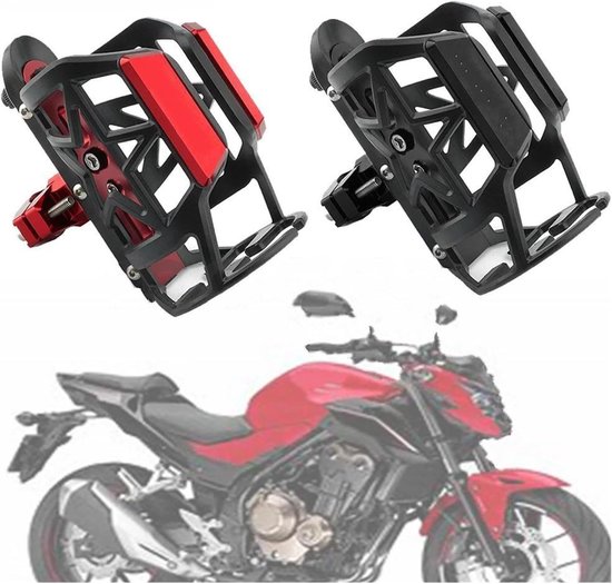 Motorfiets Bekerhouder - Drankhouder Motor - Drinken Onderweg - Verstelbare Bevestiging - 1 Set - Zwart — afbeelding 4