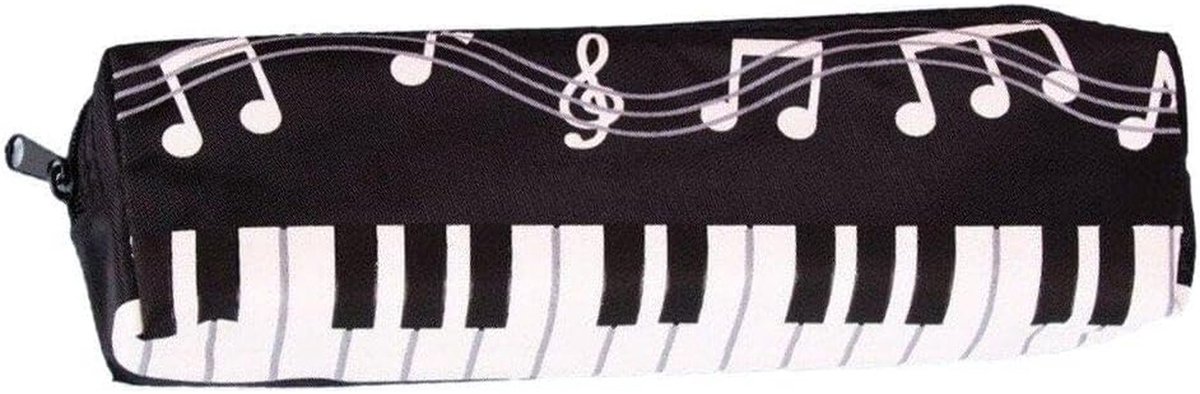 Etui Enkele Laag - Potlood Tas - Schoolbenodigdheden Opbergen - Duurzaam Oxford Doek - 21 x 6 cm - Zwart