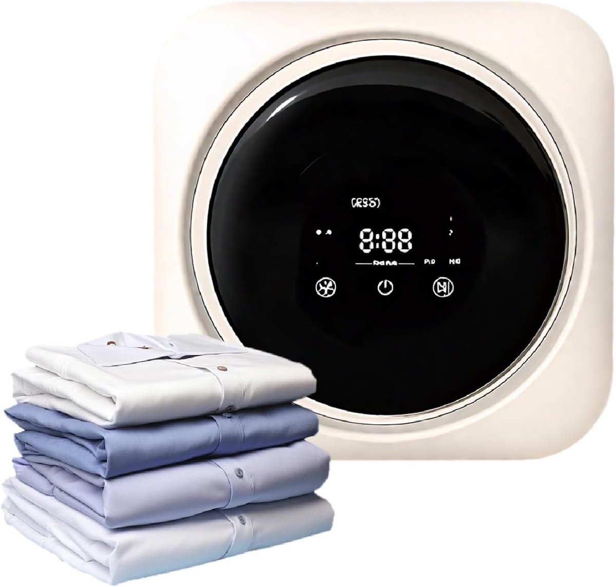Mini Wasmachine Draagbare Washer Ondergoed Wassen 2-in-1 Wassen en Drogen 35 Liter Wit