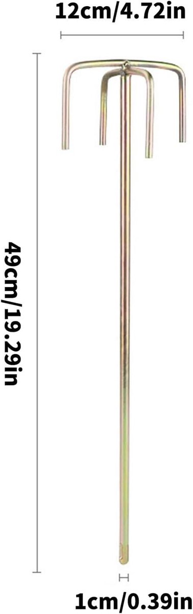 Mengkraan Accessoire - Mixer Staaf - Gips Mengen - Verstelbare Lengte - 0.5m - Metaal — afbeelding 5