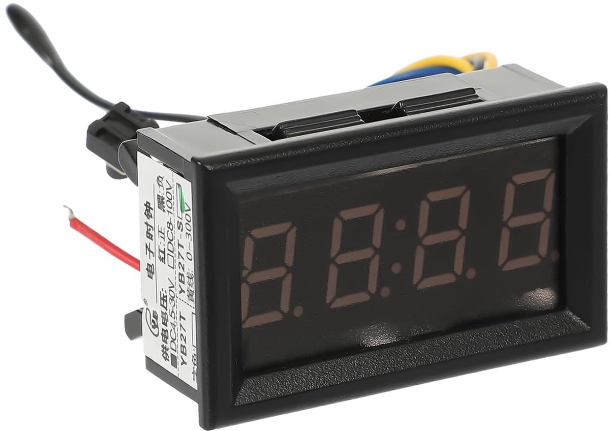 Digitale Klok - Auto Thermometer - Rit Informatie - LED Display - 47 cm - Zwart