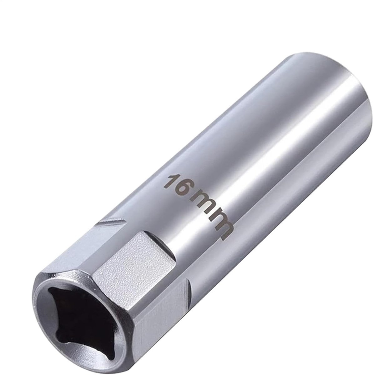 Bougiesleutel Auto - Precisie Gereedschap - Motoronderhoud - Geïntegreerde Gap Meter - 14 mm 16 mm - Zilverkleurig