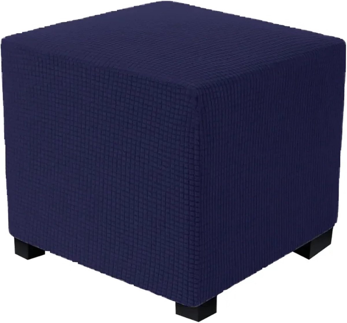 Voetenbankhoezen - Krukhoezen - Meubels Vernieuwen - Elastisch Materiaal - 2 Stuks - Donkerblauw