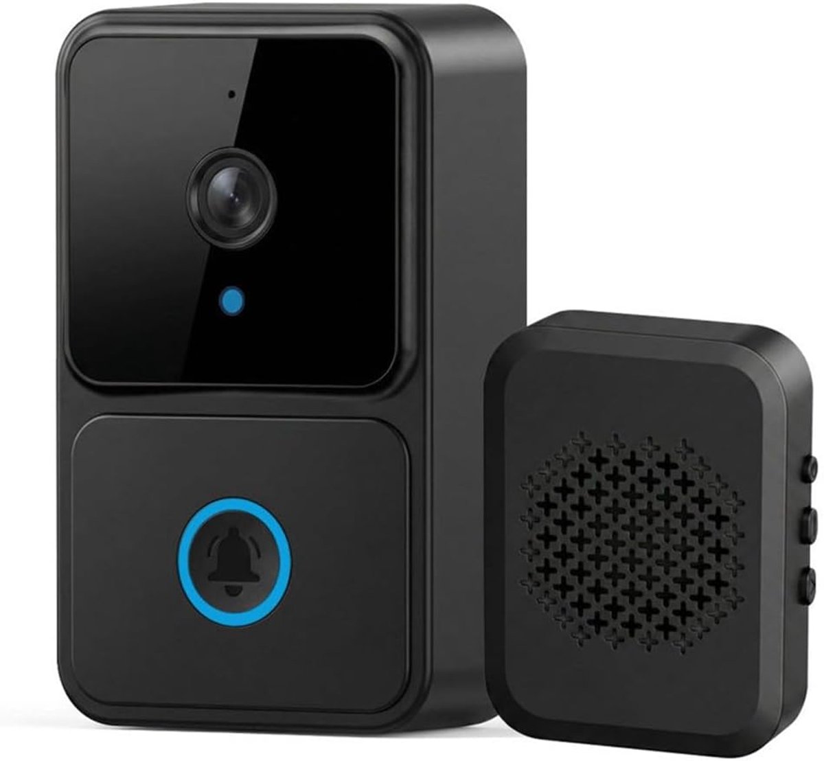 Videodeurbel - Slimme camera - Thuisbewaking - Tweerichtingsaudio - 10x10x10 mm - Zwart