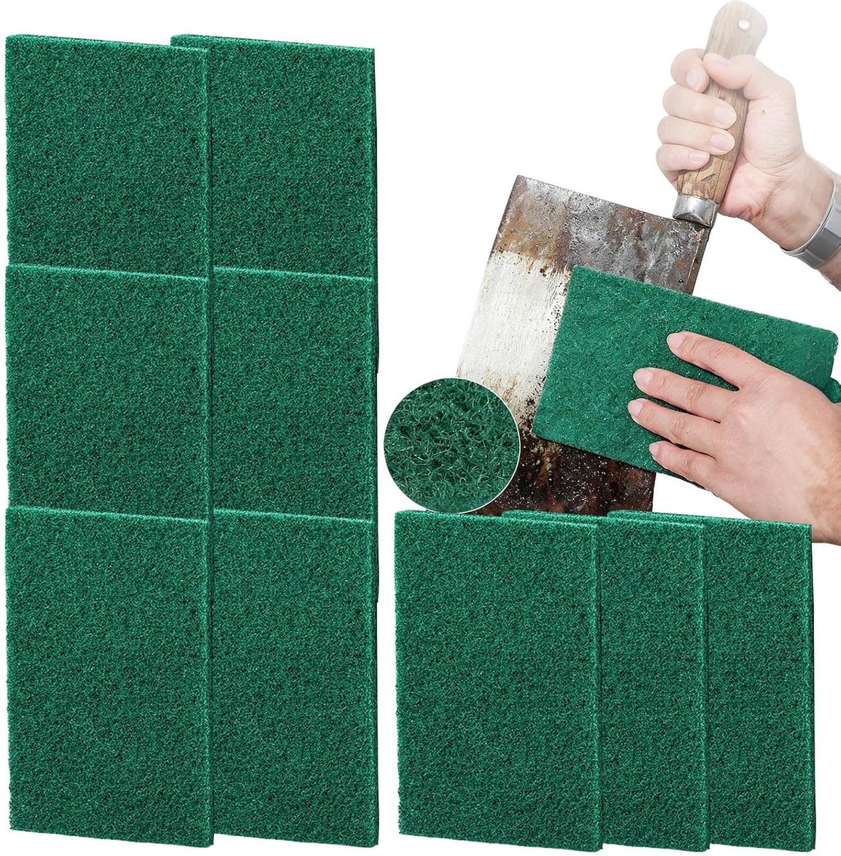 Schuurpads voor gerechten - Zachte schrobbers - Keuken schoonmaken - Krasvrij schrobben - 10 stuks - Groen