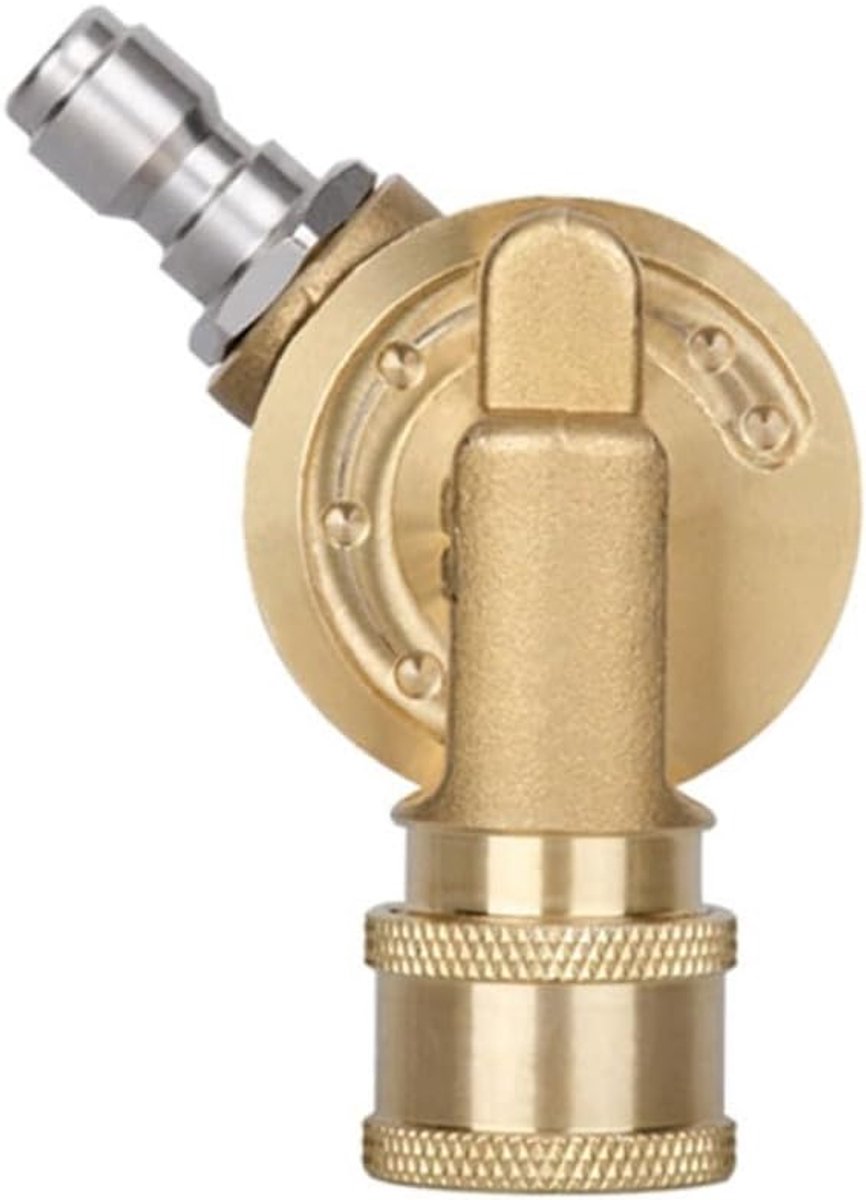 Hogedrukreiniger Koppeling - Gootreiniger Opzetstuk - Efficiënt Reinigen - 240 Graden Draaibaar - 4500 PSI - Goud