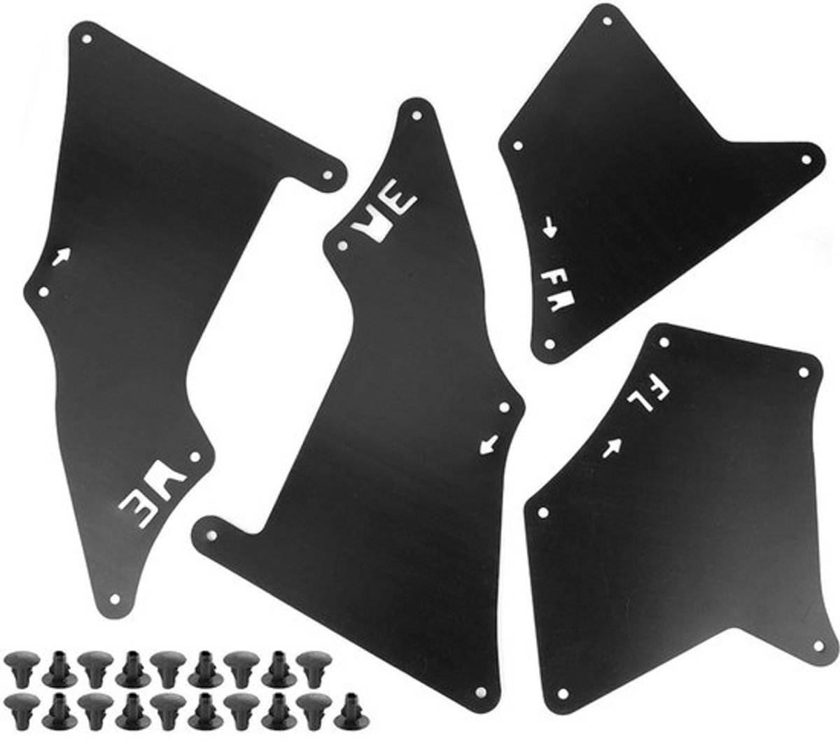 Dailygoods - Liner Guard - Spatscherm - 4 stuks - Rubber - Splash