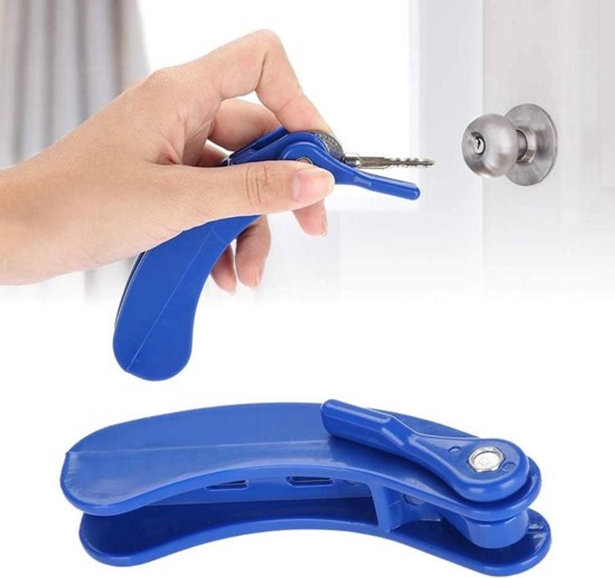 Handvat toegevoegd sleutelhulp Allecto Plus voor deuropening artritis