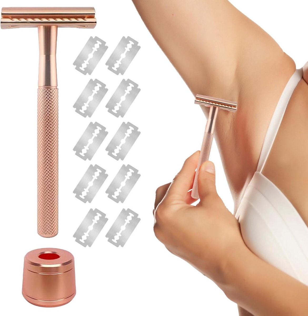 Scheerapparaat Gevoelige Huid - Dames Trimmer - Dagelijkse Verzorging - Niet Irriterend Ontwerp - 10.9 x 4.4 cm - Zilver