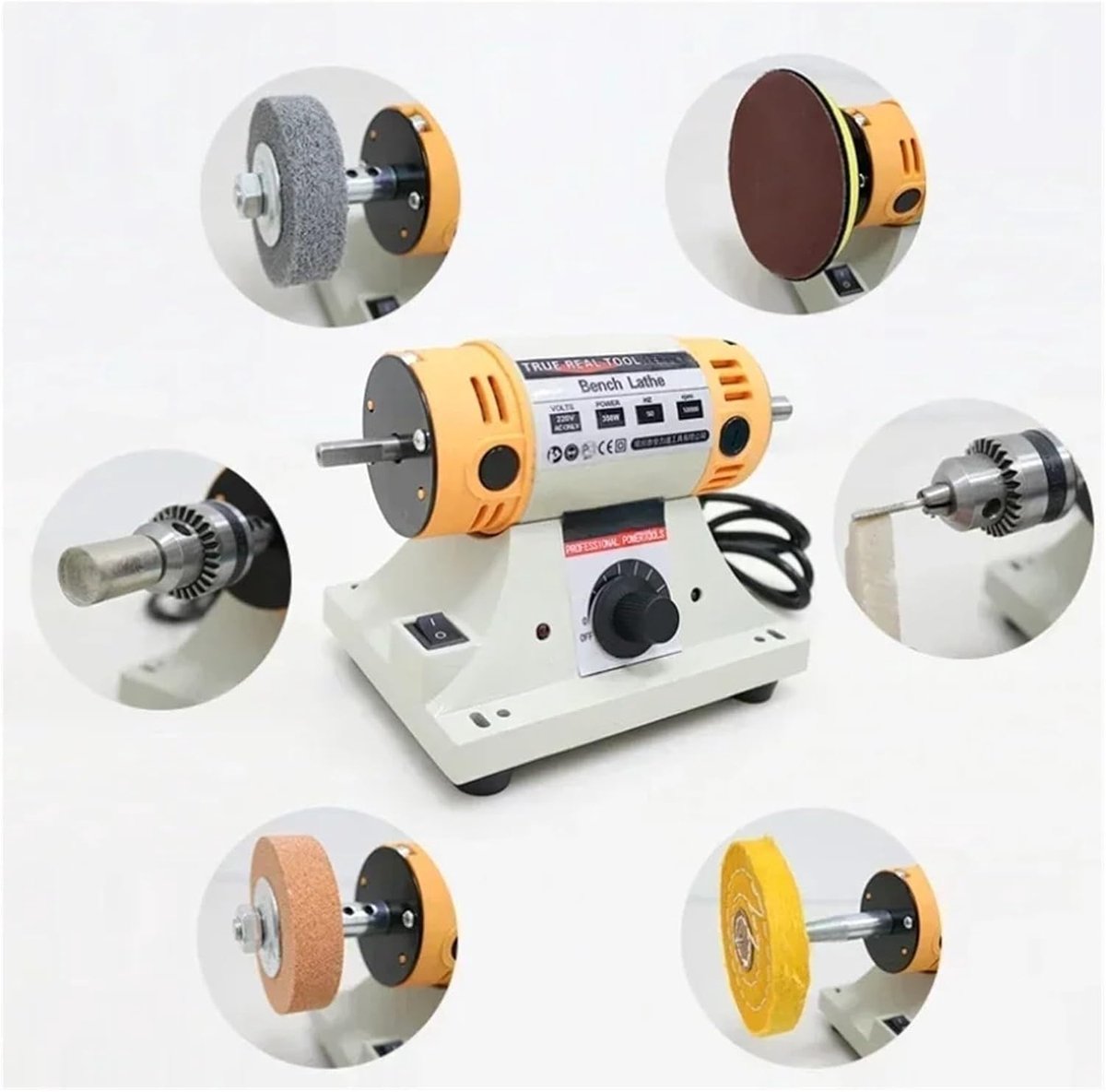 Slijpmachine - Polijstmachine hobby - Klusprojecten thuis - Meerdere functies - 350W - Zwart