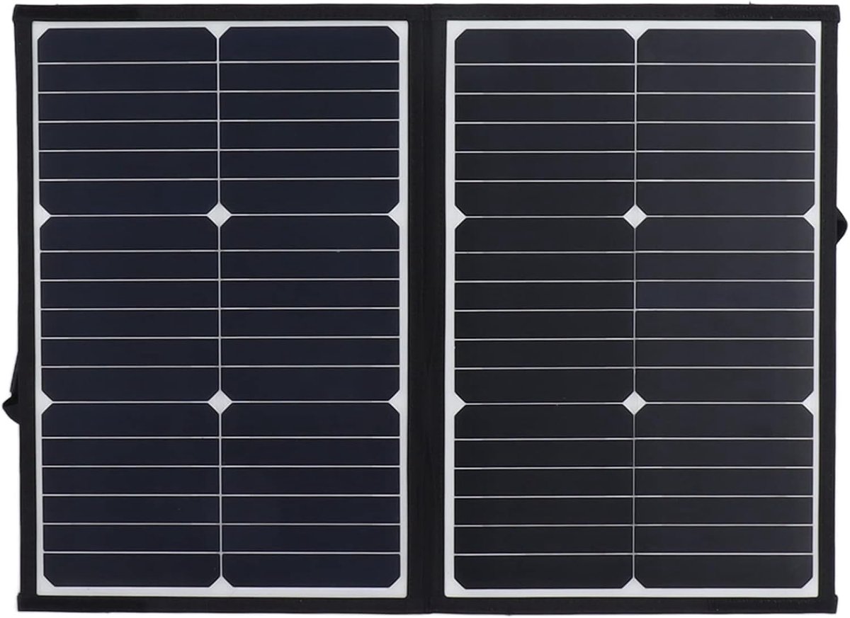 Opvouwbare Zonneoplader - Draagbaar Paneel - Outdoor Opladen - Waterdicht Ontwerp - 40W - Zwart