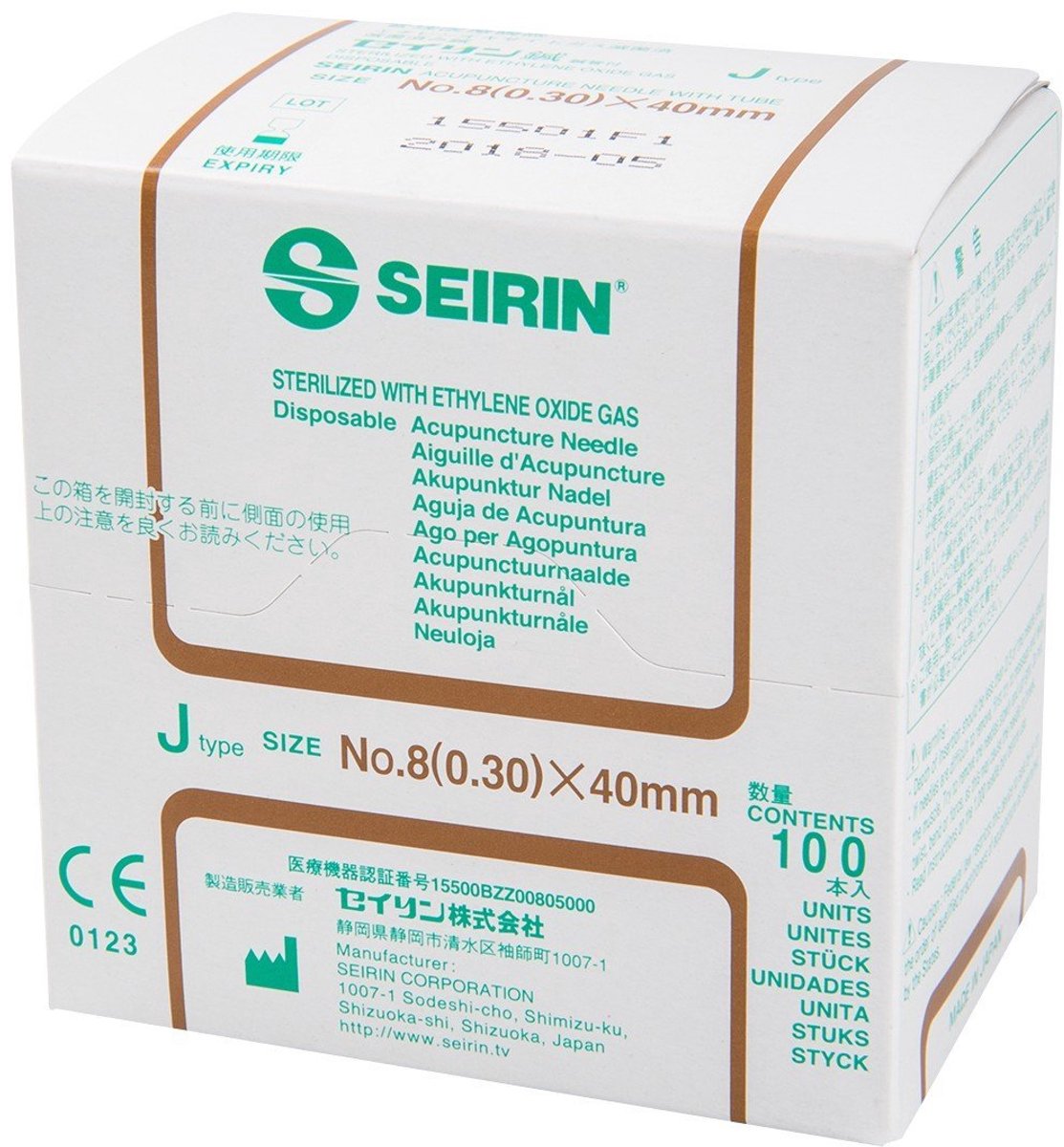 Seirin J-Type no.8 (0,30) x 40 mm, voor Dry Needling en Acupunctuur