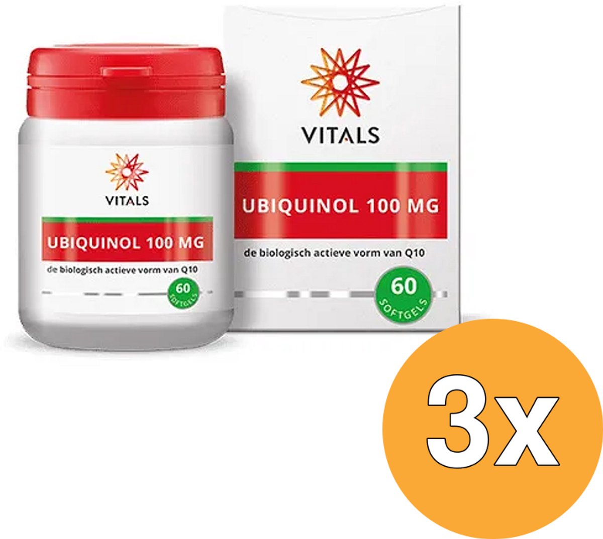 3x Vitals Ubiquinol 100 mg (60 capsules)